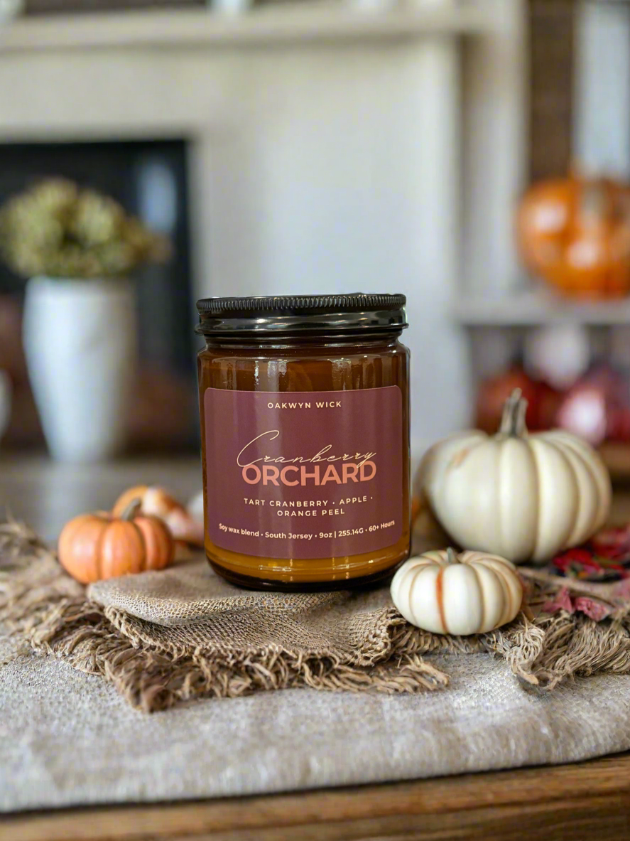 Cranberry Orchard Candle 9oz Whiskey Barrel Candles