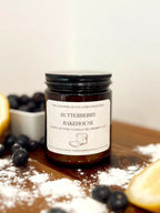 Butterberry Bakehouse 9oz candle made of soy wax and beeswax:

The town’s best-kept secret—Warm blueberry crumble and buttery lemon pound cake fresh from the farmhouse oven. Sweet wild blueberries, golden cake, and a dusting of sugar—nostalgic comfort, just like mama’s kitchen.